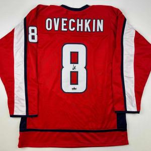 imageFacsimile Autographed Alexander Ovechkin Washington Red Reprint Laser Auto Hockey Jersey Size Mens XL