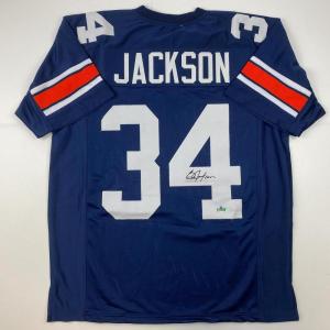 imageFacsimile Autographed Bo Jackson Auburn Blue Reprint Laser Auto College Football Jersey Size Mens XL