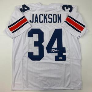 imageFacsimile Autographed Bo Jackson Auburn White Reprint Laser Auto College Football Jersey Size Mens XL