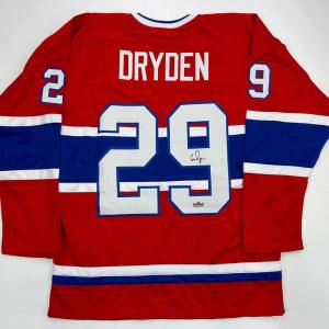 imageFacsimile Autographed Ken Dryden Montreal Red Reprint Laser Auto Hockey Jersey Size Mens XL