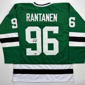 imageFacsimile Autographed Mikko Rantanen Dallas Green Reprint Laser Auto Hockey Jersey Size Mens XL