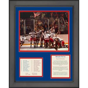 imageFramed 1980 USA Hockey Miracle On Ice Mike Eruzione Olympics Facsimile Laser Engraved Signature Auto 11quotx14quot Hockey Three Photo Collage