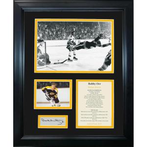 imageFramed Bobby Orr Hall of Fame Facsimile Laser Engraved Signature Auto Boston Bruins 11quotx14quot Hockey Photo Sig Collage