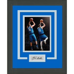 imageFramed Luka Doncic Dirk Nowitzki Dual Facsimile Laser Engraved Signature Auto Dallas Mavericks 11x14 Basketball Photo
