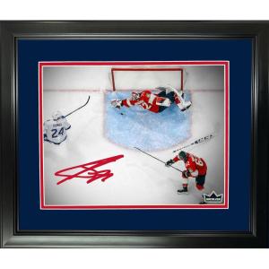 imageFramed Sergei Bobrovsky Playoff Save Florida Panthers Facsimile Laser Engraved Signature Auto 11quotx14quot Hockey Photo HOFSM Holo