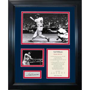imageFramed Ted Williams Hall of Fame Facsimile Laser Engraved Signature Auto Boston Red Sox 11quotx14quot Baseball Photo Sig Collage