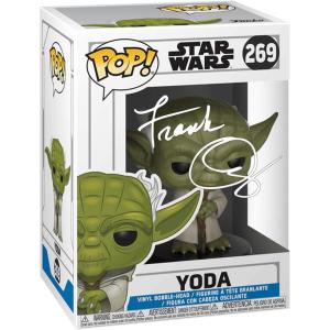 imageFrank Oz Yoda 269 Facsimile Signed Reprint Laser Autographed Funko POP Movies Star Wars Figurine with Protector Case