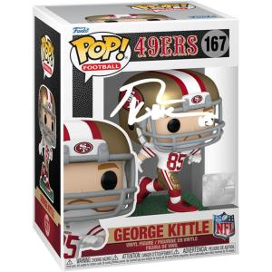 imageGeorge Kittle 167 Facsimile Signed Reprint Laser Autographed Funko POP Legends San Francisco 49ers Figurine with Protector Case