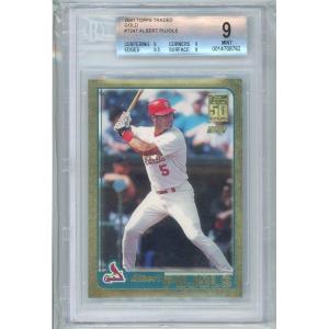 imageGraded 2001 Topps Traded Gold Albert Pujols T247 2001 Rookie RC Baseball Card BGS 9