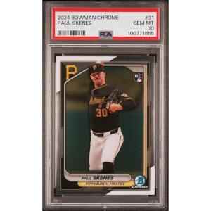 imageGraded 2024 Topps Bowman Chrome Paul Skenes 31 Rookie RC Baseball Card PSA 10 Gem Mint