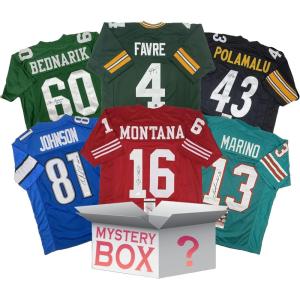 imageHall of Famers AutographedSigned Football Jersey Mystery Box with JSA PSA Beckett or Fanatics COA