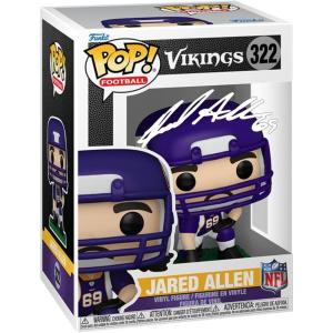 imageJared Allen 322 Facsimile Signed Reprint Laser Autographed Funko POP Football NFL Minnesota Vikings Figurine with Protector Case