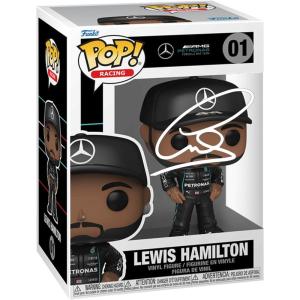 imageLewis Hamilton 01 Facsimile Signed Reprint Laser Autographed Funko POP Formula 1 F1 Figurine with Protector Case