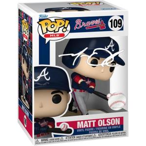 imageMatt Olson 109 Facsimile Signed Reprint Laser Autographed Funko POP Baseball MLB Atlanta Braves Figurine with Protector Case