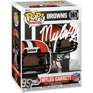 imageMyles Garrett 161 Facsimile Signed Reprint Laser Autographed Funko POP Cleveland Browns Figurine with Protector Case