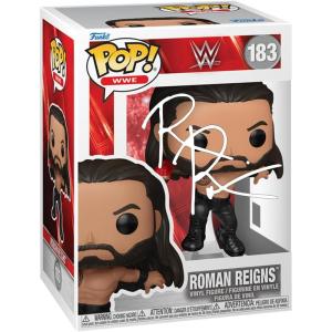 imageRoman Reigns 183 Facsimile Signed Reprint Laser Autographed Funko POP Wrestling Figurine with Protector Case