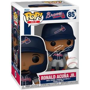 imageRonald Acuna Jr 85 Facsimile Signed Reprint Laser Autographed Funko POP Baseball MLB Atlanta Braves Figurine with Protector Case