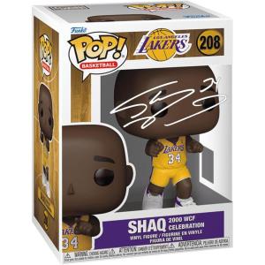 imageShaquille ONeal Shaq 208 2000 WCF Celebration Facsimile Signed Reprint Laser Autographed Funko POP Basketball NBA Los Angeles Lakers Figurine with Protector Case