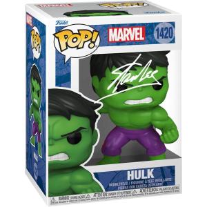 imageStan Lee Hulk 1420 Facsimile Signed Reprint Laser Autographed Funko POP Movies Marvel Avengers Figurine with Protector Case