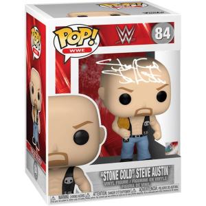 imageStone Cold Steve Austin 84 Facsimile Signed Reprint Laser Autographed Funko POP WWE Wrestling Figurine with Protector Case