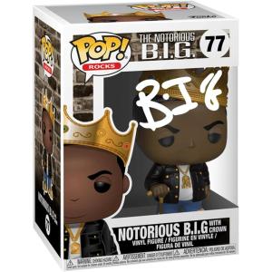 imageThe Notorious BIG BIG Jamal Woolard 77 Biggie Smalls Facsimile Signed Reprint Laser Autographed Funko POP Rocks Figurine with Protector Case
