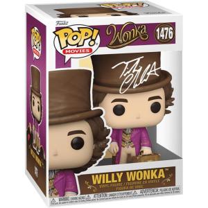 imageTimothee Chalamet Willy Wonka With Briefcase 1476 Facsimile Signed Reprint Laser Autographed Funko POP Movies Chocolate Factory Figurine with Protector Case