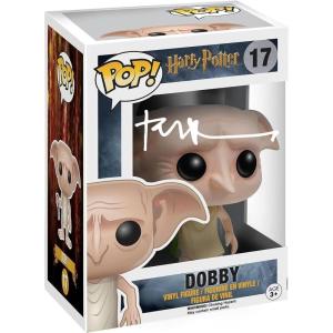 imageToby Jones Dobby 17 Facsimile Signed Reprint Laser Autographed Funko POP Movies Figurine with Protector Case