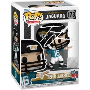 imageTrevor Lawrence 173 Facsimile Signed Reprint Laser Autographed Funko POP Football NFL Jacksonville Jaguars Figurine with Protector Case
