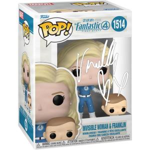 imageVanessa Kirby Sue Storm Invisible Woman ampamp Franklin 1514 Pop ampamp Buddy Facsimile Signed Reprint Laser Autographed Funko POP Movies Marvel Fantastic 4 Four First Steps Figurine with Protector Case