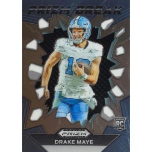 image2024 Panini Prizm Draft Picks Drake Maye PBDME Prizm Break New England Patriots Rookie RC Football Card