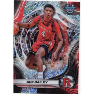 image2024 Topps Bowman Best University Ace Bailey 1 Shimmer Refractor Rutgers Scarlet Knights Rookie RC Basketball Card