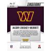 image2025 Panini Instant Jacory CroskeyMerritt 57 Buzzy Ball Carrier Capitalizes For Commanders Washington Commanders Rookie RC Football Card