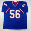 imageFacsimile Autographed Lawrence Taylor New York Blue Reprint Laser Auto Football Jersey Size Mens XL