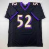 imageFacsimile Autographed Ray Lewis Baltimore Black Reprint Laser Auto Football Jersey Size Mens XL