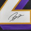 imageFacsimile Autographed Ray Lewis Baltimore Black Reprint Laser Auto Football Jersey Size Mens XL