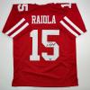 imageFacsimile Autographed Dylan Raiola Nebraska Red Reprint Laser Auto College Football Jersey Size Mens XL
