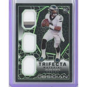 image2020 Panini Obsidian Trifecta Material Jalen Hurts TM2250 Rookie Patch Relic Rookie RC Football Card