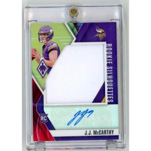 image2024 Panini Phoenix Rookie Silhouettes JJ McCarthy RSJMY Rookie Patch Auto RPA 6 Rookie RC Football Card