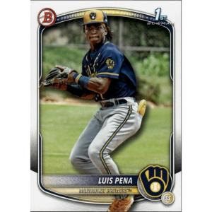 image2025 Topps Bowman Luis Pena BP38 Prospects Milwaukee Brewers Rookie RC Baseball Card