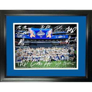 imageFramed Los Angeles Dodgers 2025 World Series Champions Field Celebration Facsimile Signature Team Auto 11x14 Baseball Photo