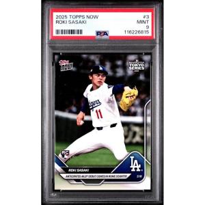imageGraded 2025 Topps Now Roki Sasaki 3 Rookie RC Baseball Card PSA 9 Mint