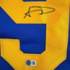 imageAutographedSigned Aaron Donald Los Angeles LA Retro Blue Football Jersey JSA COA