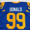 imageAutographedSigned Aaron Donald Los Angeles LA Retro Blue Football Jersey JSA COA