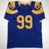 imageAutographedSigned Aaron Donald Los Angeles LA Retro Blue Football Jersey JSA COA