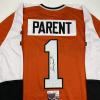 imageAutographedSigned Bernie Parent Philadelphia Orange Hockey Jersey JSA COA