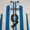 imageAutographedSigned Julian Alvarez Argentina BlueWhite Soccer World Cup Jersey Beckett BAS COA