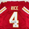 imageAutographedSigned Rashee Rice Kansas City Red Football Jersey Beckett BAS COA