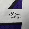 imageFacsimile Autographed Charles Barkley Phoenix Purple Reprint Laser Auto Basketball Jersey Size Mens XL