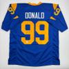 imageAutographedSigned Aaron Donald Los Angeles LA Retro Blue Football Jersey JSA COA