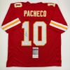 imageAutographedSigned Isiah Pacheco Kansas City Red Football Jersey JSA COA